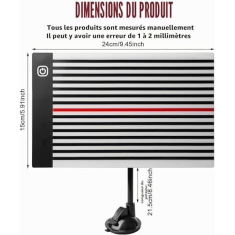 Kit d'éclairage pour réparation de bosses sans peinture, outil de réparation de bosses à LED, support réglable, lampe de test de bande de carrosserie et tableau réflecteur LED Paintless Body Repair (1/3)