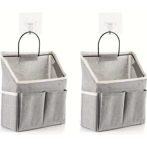 Wandmontierte Aufbewahrungstasche mit Fächern, 2-teiliger Wandorganizer mit Fächern für Küche, Wohnzimmer, Schlafzimmer (1/5)