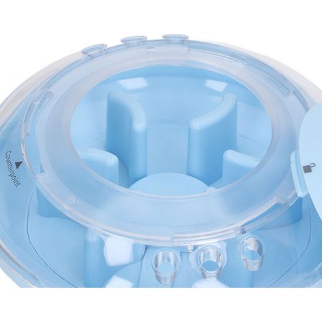 Distributeur de friandises pour chien, jouet puzzle amusant et réglable, sûr et stimulant pour animaux de compagnie, bleu (1/5)