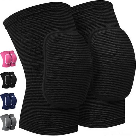 Rodilleras suaves y transpirables - Unisex para hombres y mujeres - Rodillera multifuncional para deportes, baile y entrenamiento - Negro - M (1/4)