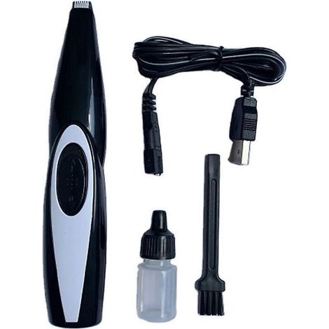 Tondeuse électrique sans fil rechargeable par USB pour chiens et chats - Petite tondeuse pour l'entretien des poils des pattes, des oreilles, des yeux et du visage (1/5)
