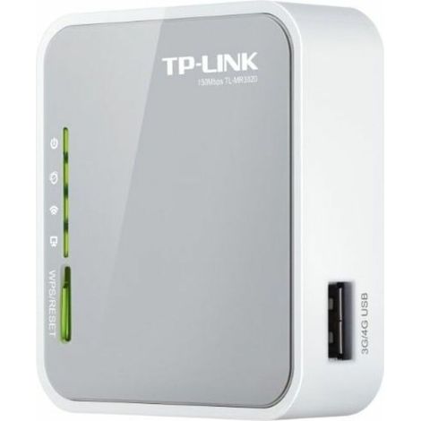 TP-Link TL-MR3020 router wireless Fast Ethernet Banda singola (2.4 GHz) 4G Argento, Bianco