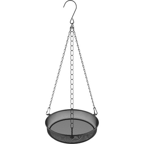 Mangeoire Oiseaux à Suspendre - Bol d'alimentation Mangeoire Oiseaux Exterieur - Diamètre : 18 Cm - Colonne d'alimentation pour Oiseaux Suspendu en Métal pour Nourriture d'oiseaux (1/5)