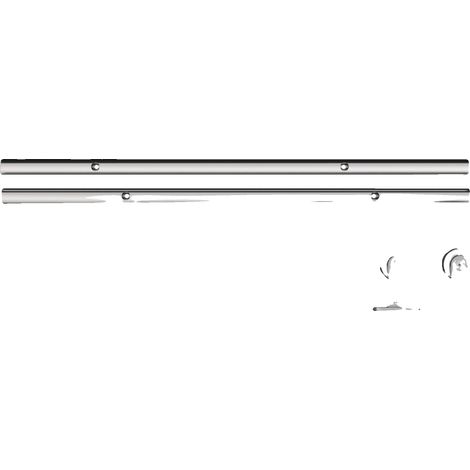 Kit de quincaillerie pour porte de grange coulissante, acier inoxydable durable, fonctionnement fluide, argent (1/2)