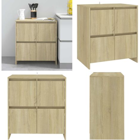 Buffet Chêne sonoma 70x41x75 cm Bois d'ingénierie - Buffet - Meuble De Rangement - Armoire - Commode - Mobilier - Home & Living (1/5)