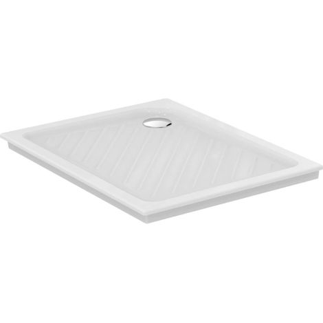 PORCHER Receveur antidérapant 80 x 80 Ulysse à encastrer ceramique carré blanc