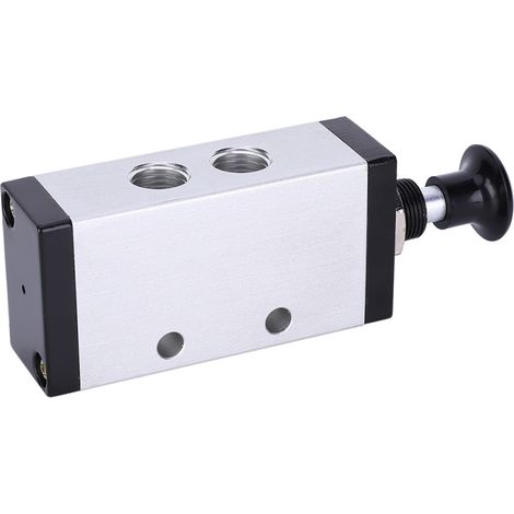 Zwei-Positionen-Dreiwege-Handventil, G1/4 Zoll, mechanisches Schaltventil, Gehäuse aus Aluminiumlegierung XQ230622