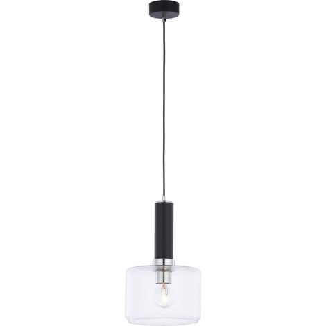 Lampada a sospensione VANES Jupiter nero/cromo E27 15W