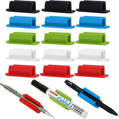 Set mit 15 selbstklebenden Silikon-Stifthaltern für Büro, Schule und Auto. (1/5)