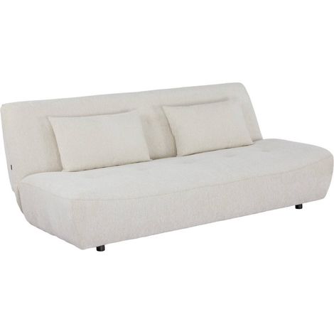 sweeek - 3-Sitzer Schlafsofa mit Chenille-Bezug, Chenille, Weiß (1/5)