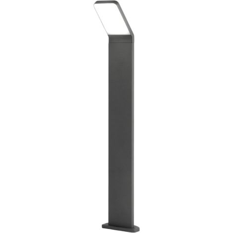 Borne d'éclairage extérieur LED 12W, IP65, 1050 lm, H. 60 cm, 3000K, aluminium peint, anthracite - Perenz