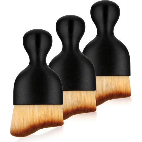 Lot de 3 brosses douces de nettoyage pour intérieur de voiture - Sans rayures, brosses de nettoyage de voiture dépoussiérantes avec poils doux, brosse de détaillage automobile pour tableau de (1/5)