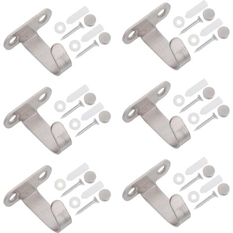 6 crochets garage, inox/fer, pour outils et accessoires (1/5)