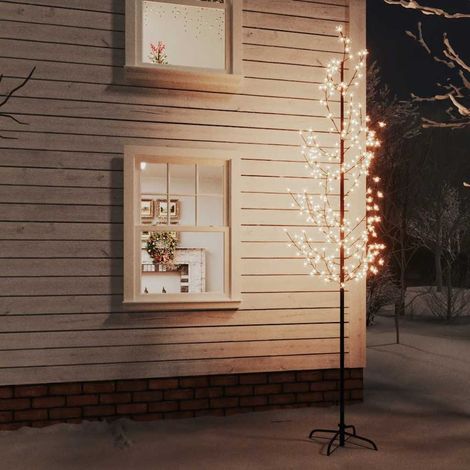 Árbol LED con flor de cerezo 368 LED blanco cálido 300 cm vidaXL (1/5)