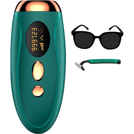 IPL-Haarentfernungsgerät (Impulslicht) – 999.999 Lichtimpulse – 2 Einstellungen – 5 Energiestufen – Körper, Achseln, Pullover – 17,4 x 7,3 x 4,8 cm (1/5)