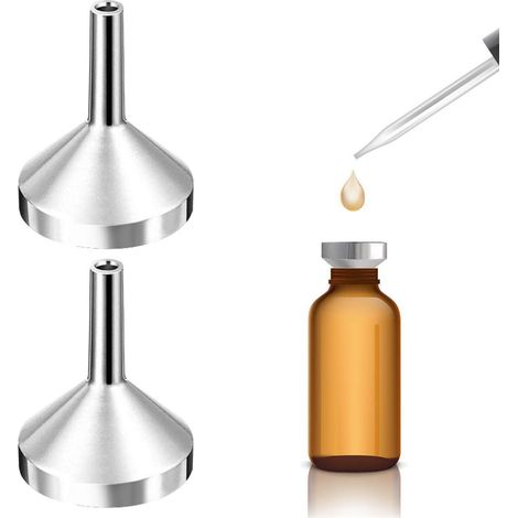 2er Set Mini Trichter Edelstahl, 18mm Durchmesser, für Küche & Kosmetik (1/5)
