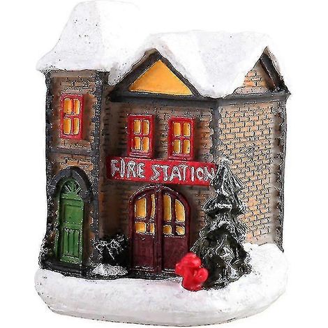 Miniowl - Décoration de Noël lumineuse miniature avec maison de village (1/5)