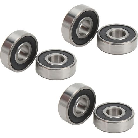 Lot de 6 roulements à billes étanches 6201 en acier à haute teneur en carbone pour moteurs électriques, outils électriques et véhicules. (1/5)