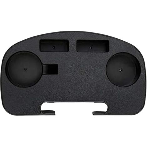 Bandeja avec clip de 12,6 pouces, capacité pour 2 bouteilles d'eau et 2 téléphones, accessoire de reposabrazos en plastique noir pour chaises de patio, piscine et terrasse (1/4)