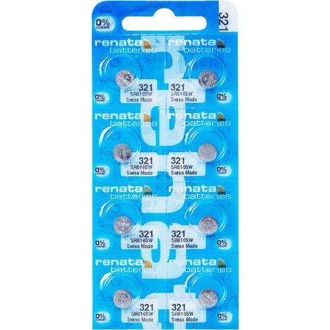.8 piles Renata 321 sr616sw bouton oxyde d'argent.
.