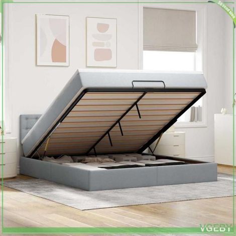 Lit ottoman - 3312485 - 160x200 cm - Matelas 20 cm ressorts ensachés - Rangement hydraulique & LED (1/5)