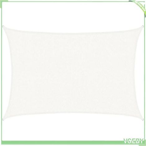 Voile d'ombrage - FAFEICY - 311234 - 2,5x4 m - 160 g/m² - Blanc (1/5)
