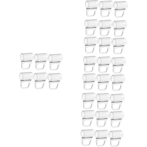 30 Poignées pour stores, transparentes, ABS, 20mm, fenêtres