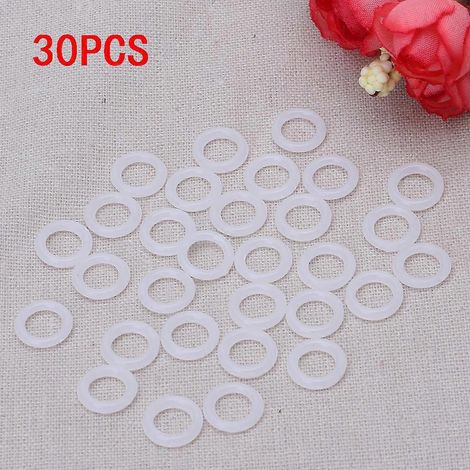 DIY Häkelring-Set, 30 Stück/Set, Kunststoff-O-Ringe, Café-Gardinenhaken-Zubehör