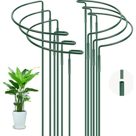 Lot de 6 tuteurs pour plantes de jardin verts (20 x 35 cm) (1/5)