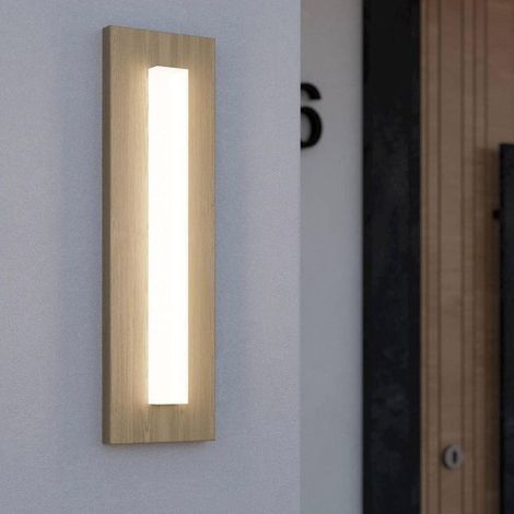 [GEBRAUCHT] B-Ware EGLO LED Outdoor Wall Light Bitetto, Plastic, Wood Look (1/2)
