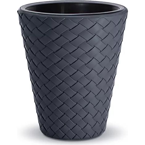 Maceta tejida Matuba DBMT400 con inserto Antracita (1/5)