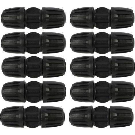 10 pièces Connecteurs Droits pour Système d'Irrigation Goutte à Goutte, Raccords pour Tuyau d'Eau PE de 16mm, Tuyau d'eau Goutte à Goutte système d'irrigation, pour Jardinage, Agriculture et Se (1/5)