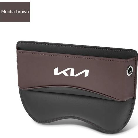 Boîte de rangement en cuir marron pour sièges auto Kia Sportage, Picanto, Ceed, Rio, Cerato, Soul, Sorento (1/5)