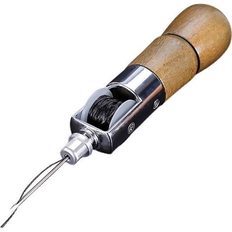 Manual leather sewing kit, leather sewing awl, DIY hand sewing needles, automatic leather repair kit (1/5)
