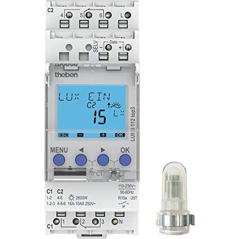 Interruttore crepuscolare Theben LUNA 112 top3 AL controllo luce preciso