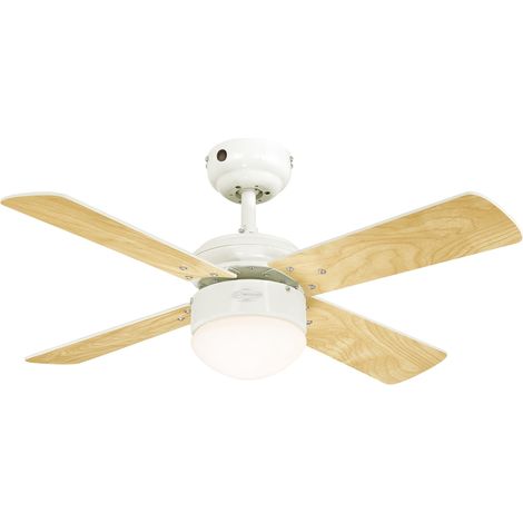 Ceiling Fan Colosseum White with LED and Remote