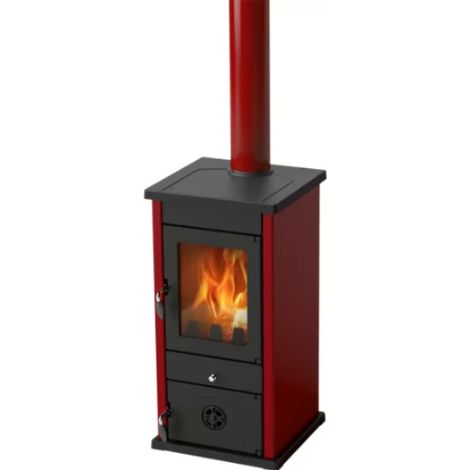 Stufa a Legna SD Vesta Eco Rosso MBS (1/3)
