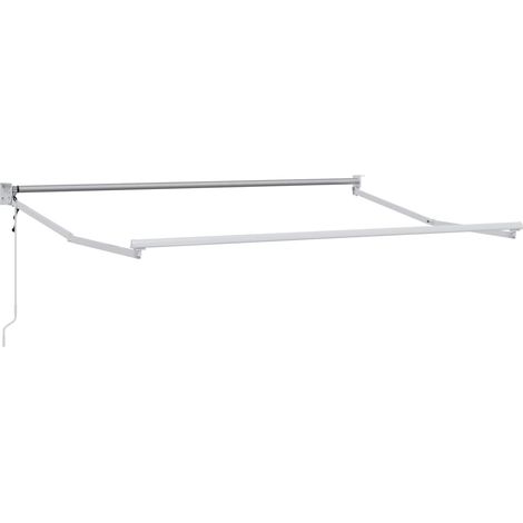 Elektrisches Markisenrahmen Weiß 2,5 x 2 m Aluminium