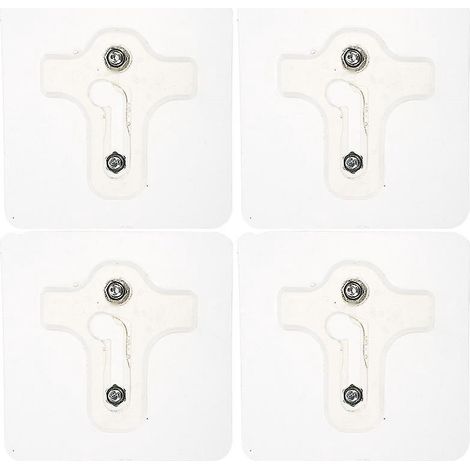 Lot de 4 clous adhésifs avec crochet (1/3)