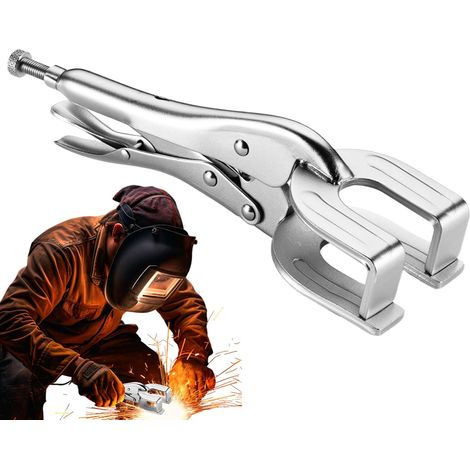 outil manuel en métal de 22,9 cm pour atelier, Pince d'étau en forme de U, pince de soudage verrouillable réglable, matériel en acier robuste, levier à dégagement rapide, pince de fixation avec (1/5)