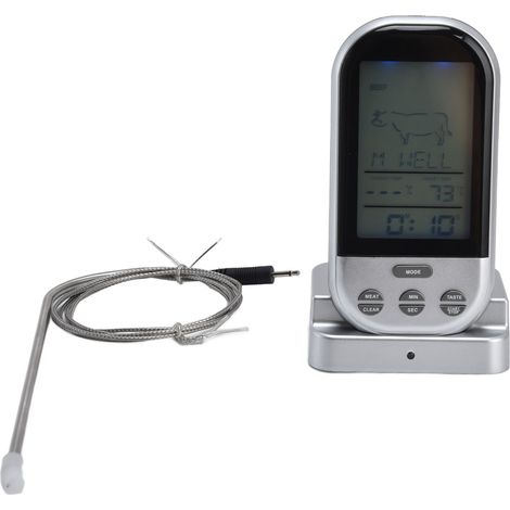 Kabelloses Thermometer mit Timer und Überhitzungsalarmfunktion – praktisches Temperaturmessgerät für Küche, Grill und Kochen (1/5)