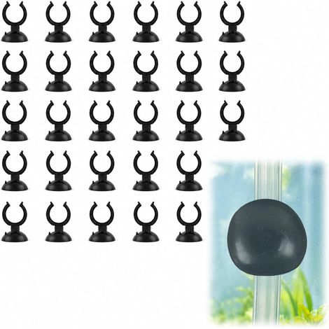 30 Pièces Ventouses Multiples pour Aquarium, Clips en PVC Écologique,pour Fixer Chauffe-Eau, Thermomètres et Tubes d’Aquarium, Flexibles et Robustes, Utilisation Facile sans Outils (1/5)