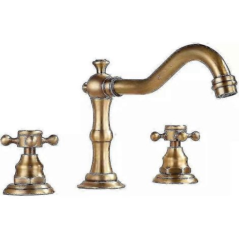 Robinetterie de luxe moderne en laiton pour lavabo de 20 cm (8 pouces) à 3 trous Hy (1/5)