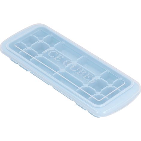 Blaue rechteckige Silikon-Eiswürfelform mit Deckel, Mehrzweckform für Eiswürfel, Kuchen, Sushi, wiederverwendbare Form, 1 Stück. (1/5)