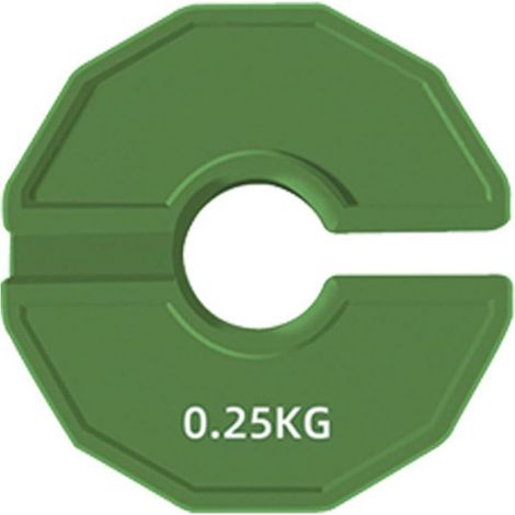 1 micro disques d'haltères fractionnaires en caoutchouc pour gym - Vert - 0,25 kg (1/5)