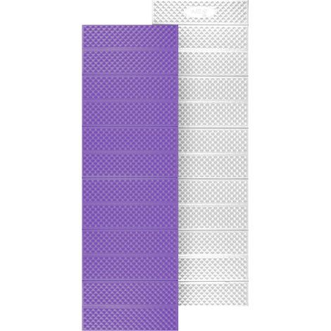 Esterilla turística plegable, borde de aluminio, 195 cm, color morado