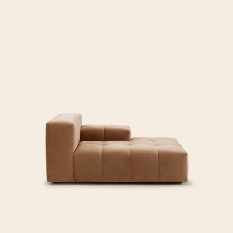 Méridienne modulable D en Effet capitonné en velours Opal UBERTO (1/4)