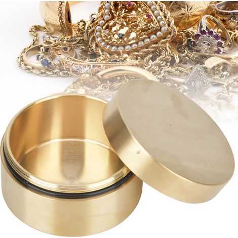 Boîte de Rangement Sécurisée en Laiton pour Bijoux et Composants, Coffret Antihumidité et Antipoussière (Format Grand) (1/5)