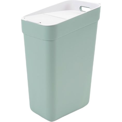Curver – Poubelle tri sélectif 30L – Fixation murale incluse – Couvercle fendu pour accès facile – Plastique 100% recyclé – Empilable et modulaire (1/10)