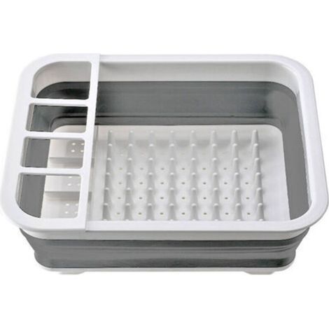 Égouttoir à Vaisselle Pliable en Silicone Premium - Gain de Place(grise) (1/5)